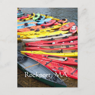 Carte Postale Kayaks colorés en Rockport, MA