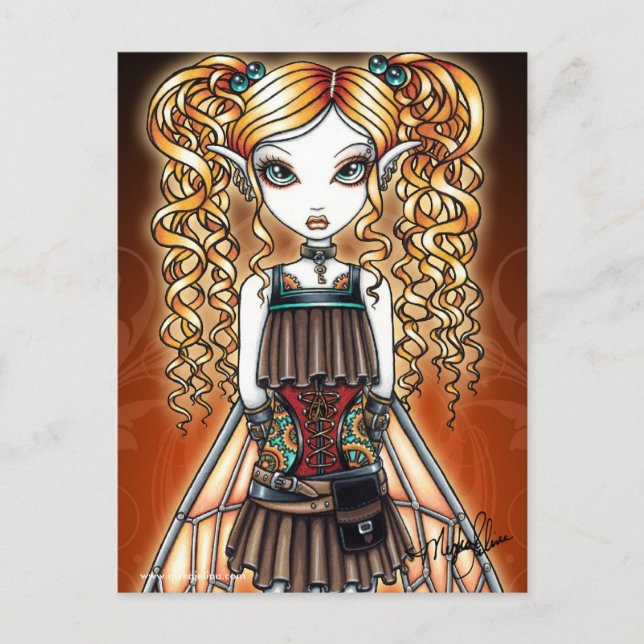 Carte postale "Kayla" Steampunk Fairy Close Up (Devant)