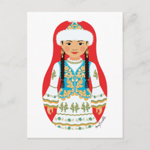 Carte postale kazakh Matryoshka