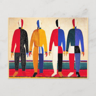 Carte Postale Kazimir Malevich célèbre peinture, Sportsmen