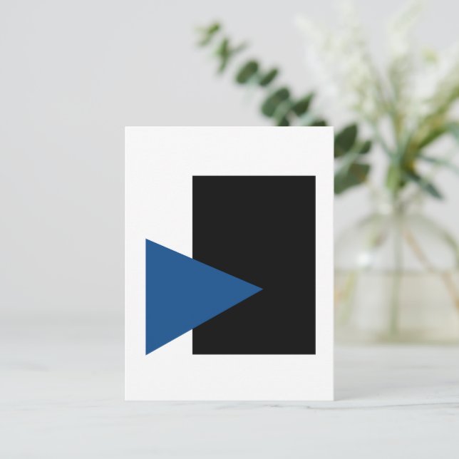 Carte Postale Kazimir Malevich Triangle Bleu Et Rectangle Noir (Debout devant)