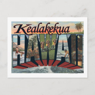 Carte Postale Kealakekua, Hawaii - Scènes de grandes lettres