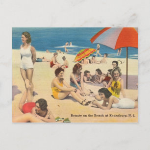 Carte Postale Keansburg, NJ Antique Beach Scene