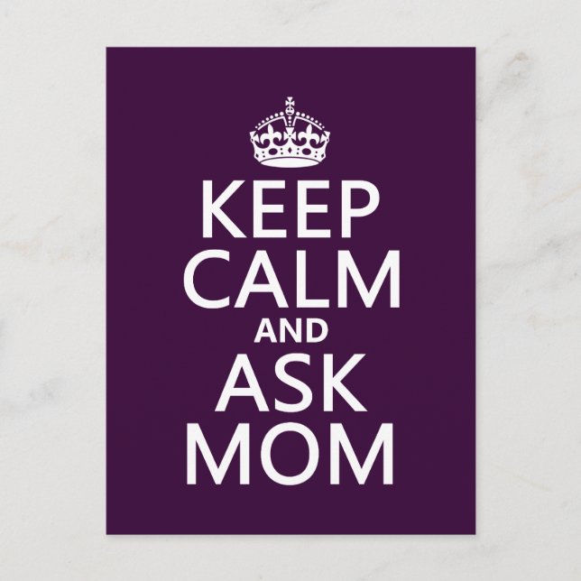 Carte Postale Keep Calm and Ask Mama