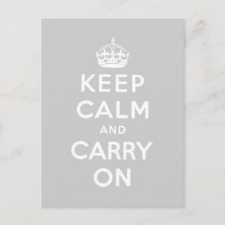 Carte Postale keep calm and carry on original