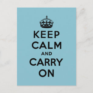 Carte Postale keep calm and carry on original