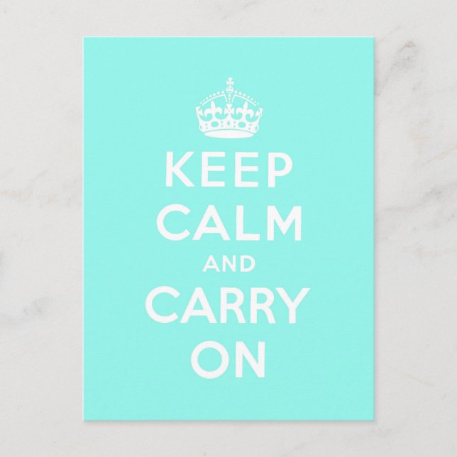 Carte Postale keep calm and carry on original (Devant)