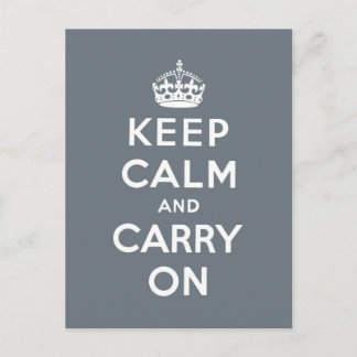 Carte Postale keep calm and carry on original