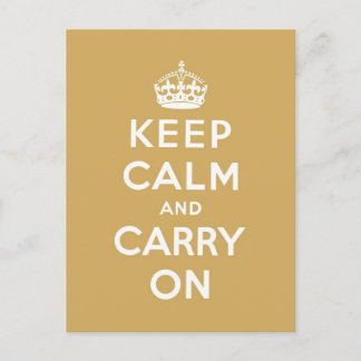 Carte Postale keep calm and carry on original