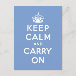 Carte Postale keep calm and carry on original