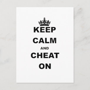CARTE POSTALE KEEP CALM AND CHEAT ON