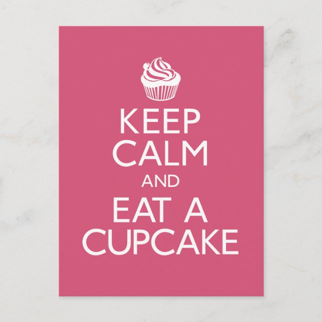 Carte Postale Keep Calm and Eat A Cupcake (Devant)