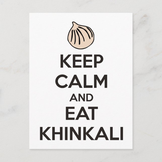 Carte Postale Keep calm and eat khinkali (Devant)