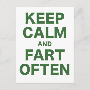 Carte Postale Keep Calm and Fart Oft
