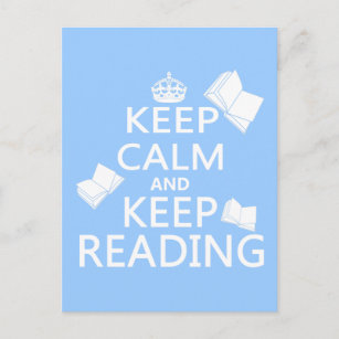 Carte Postale Keep Calm and Keep Reading