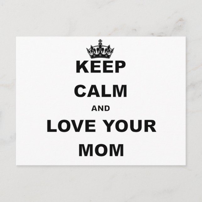 Carte Postale KEEP CALM AND LOVE YOUR MOM.png (Devant)