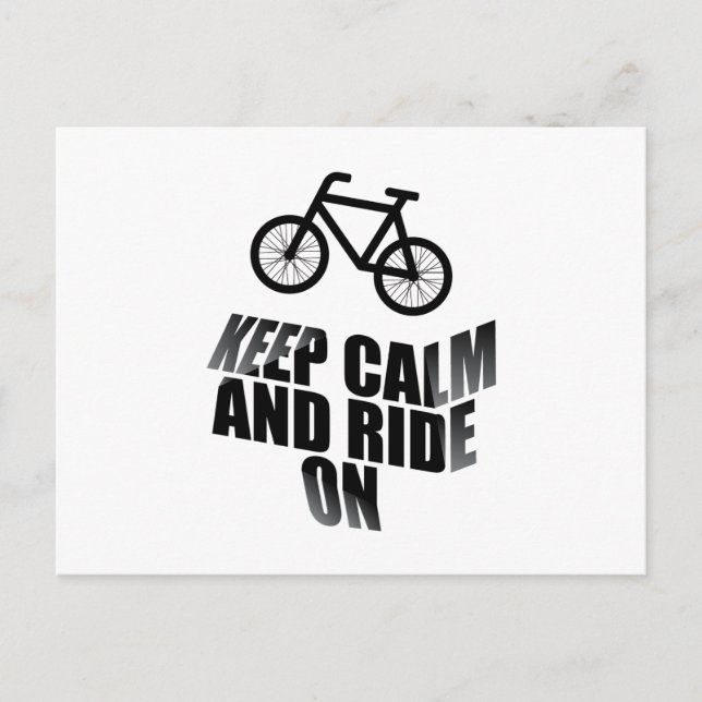 Carte Postale Keep calm and ride (Devant)
