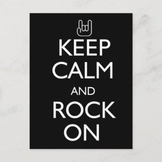 Carte Postale Keep Calm and Rock On