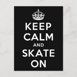 Carte Postale Keep Calm and Skate On