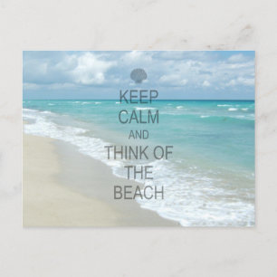 Carte Postale Keep Calm and Think of the Beach
