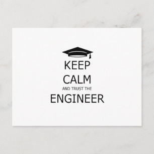 Carte Postale Keep calm and trust the engineer