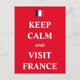 Carte Postale Keep calm and visit France