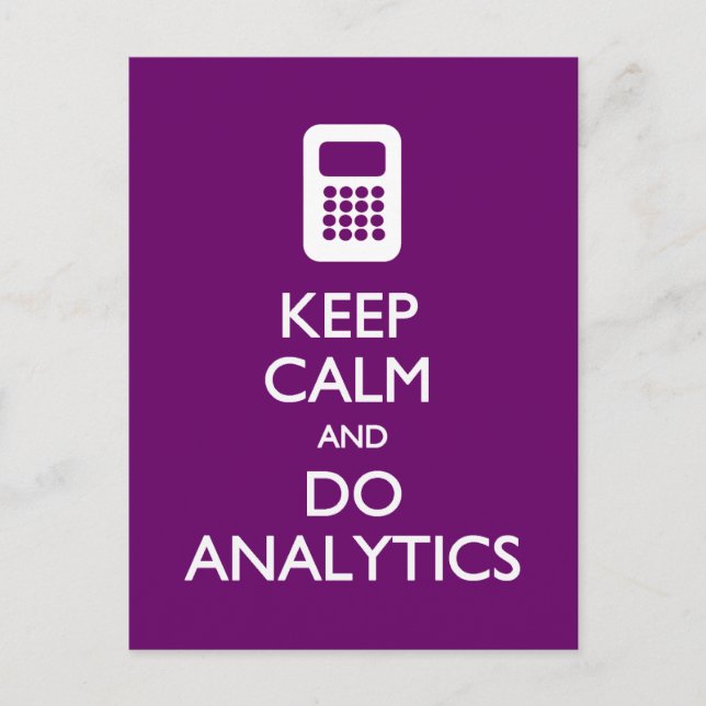Carte postale Keep Calm Do Analytics (Devant)