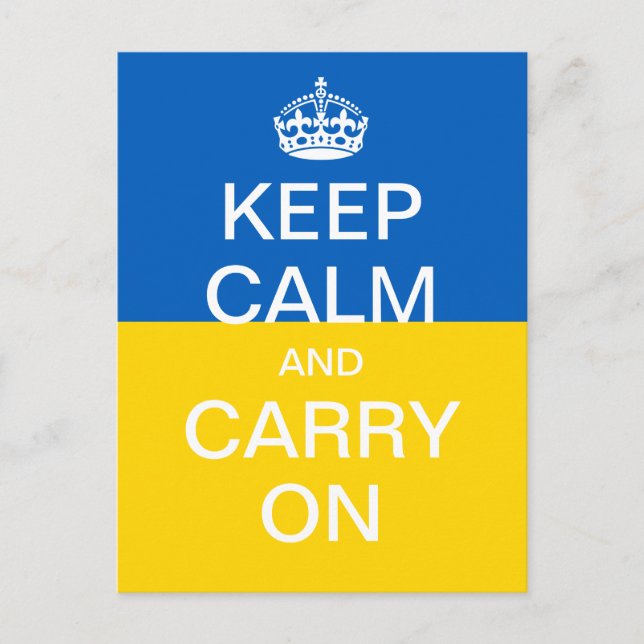 Carte Postale KEEP CALM et CONTINUEZ PERSONNALISÉ - drapeau de l (Devant)