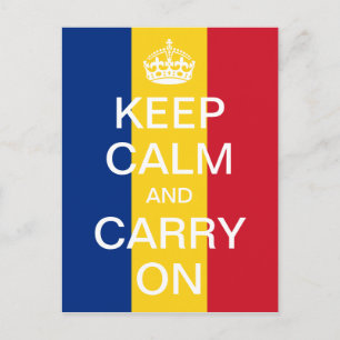 Carte Postale KEEP CALM et CONTINUEZ PERSONNALISÉ - Drapeau de l