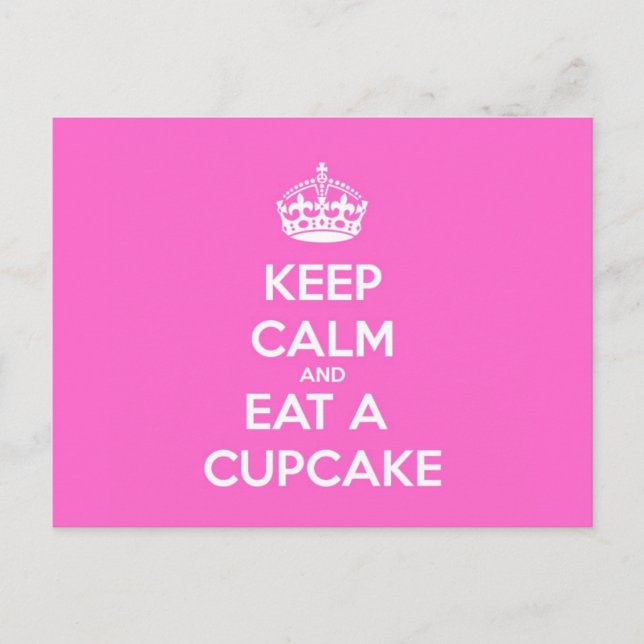 Carte Postale Keep Calm et Eat a Cupcake (Devant)