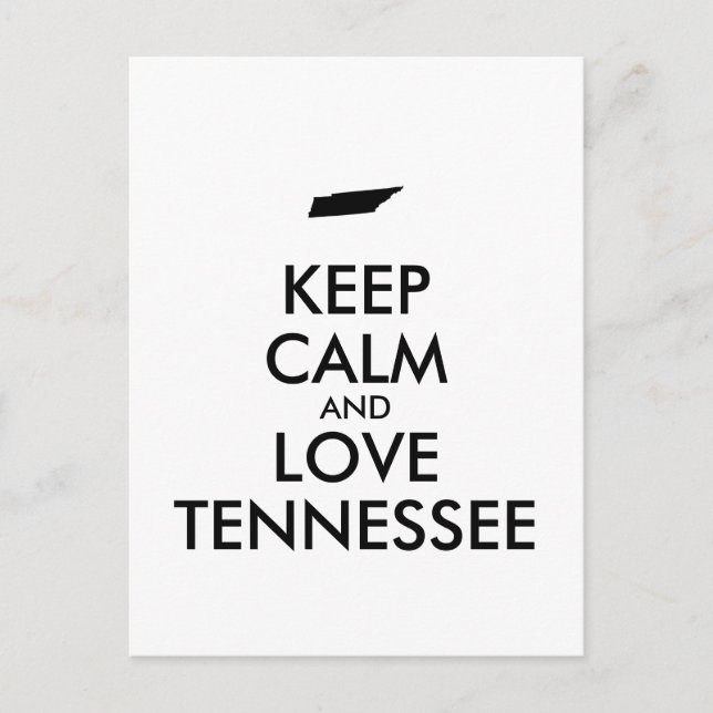 Carte Postale KEEP CALM et LOVE TENNESSEE (Devant)