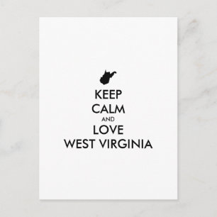 Carte Postale KEEP CALM et LOVE WEST VIRGINIA