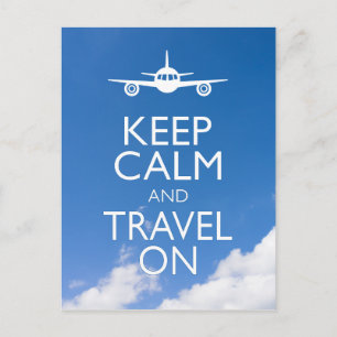 CARTE POSTALE KEEP CALM ET TRAVEL
