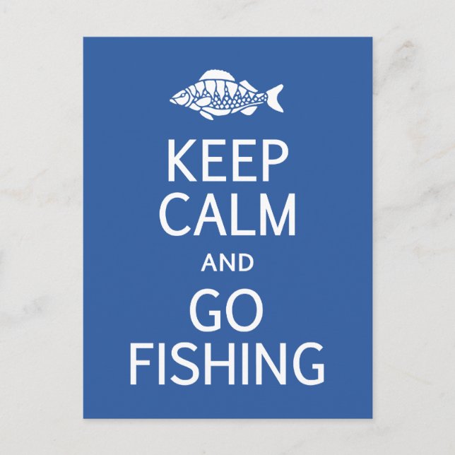 Carte postale Keep Calm & Go Fishing (Devant)