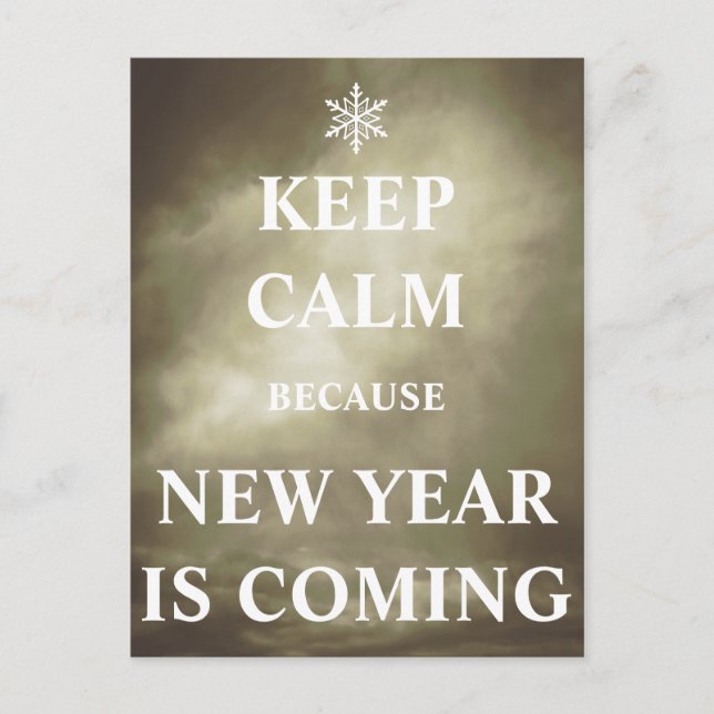 Carte Postale Keep calm new year is coming (Devant)