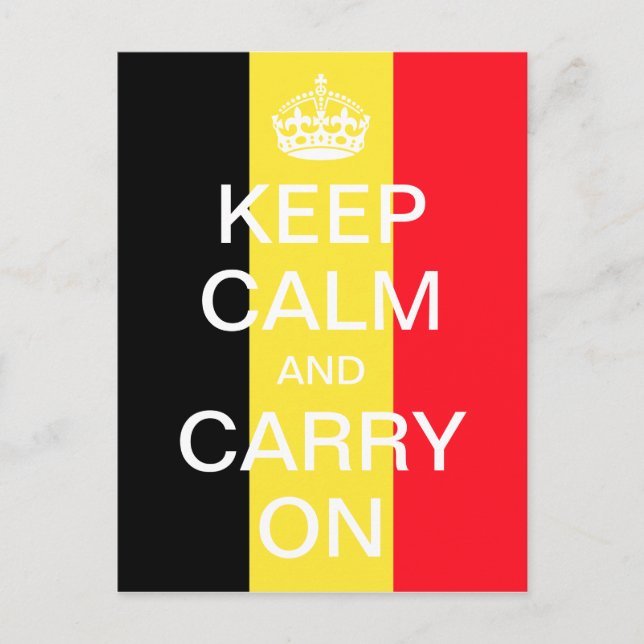 Carte Postale KEEP CALM personnalisé et CARRY ON - drapeau de la (Devant)