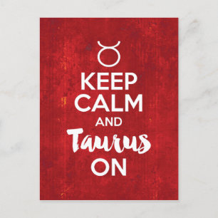 Carte Postale Keep Calm Taurus