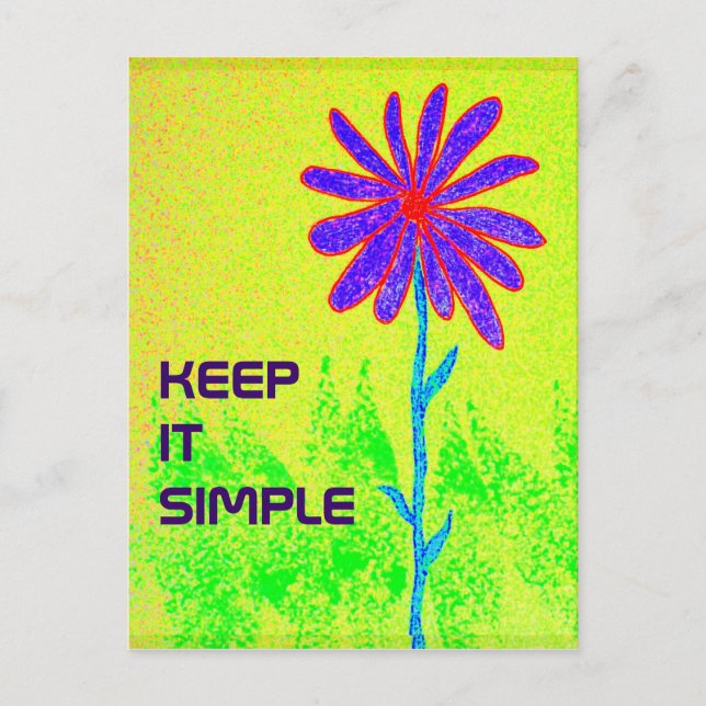Carte postale Keep It Simple (Devant)