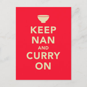 Carte postale 'Keep Nan and Curry On'