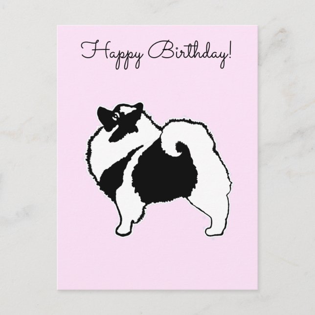 Carte Postale Keeshond Graphics - Cute Original Chig Art (Devant)