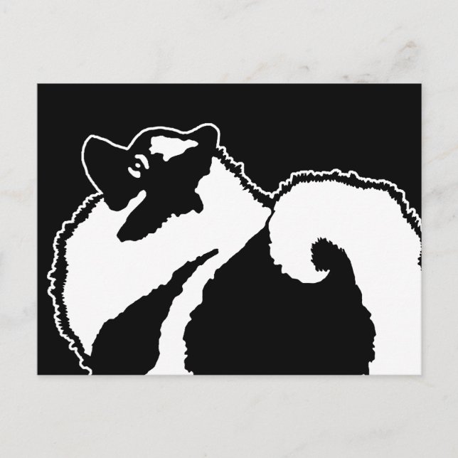 Carte Postale Keeshond Graphics - Cute Original Chig Art (Devant)