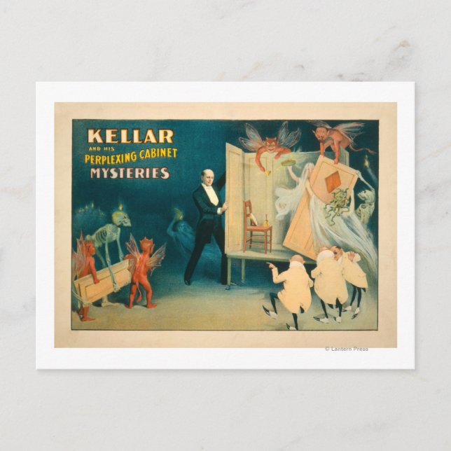 Carte Postale Kellar et son cabinet perplexe Mystères Magi (Devant)