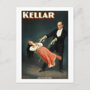 Carte Postale Kellar le Magicien Lévitation - Vintage Ad