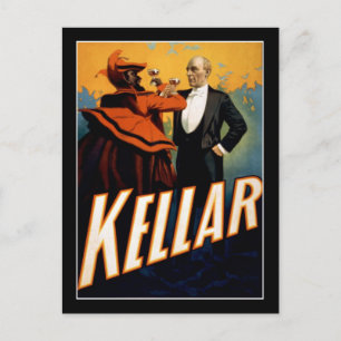 Carte Postale Kellar - Magicien - Poster du Théâtre Vintage
