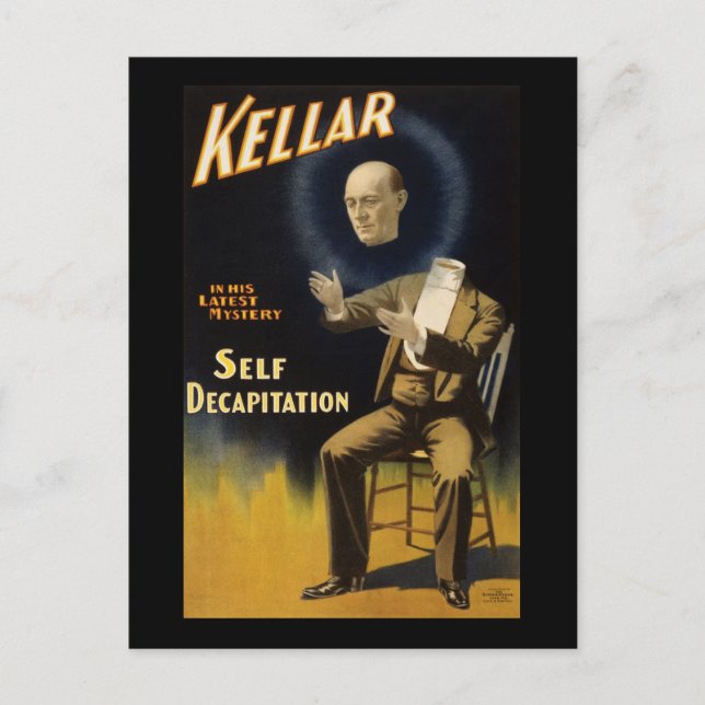 Carte Postale Kellar self decapitation (Devant)