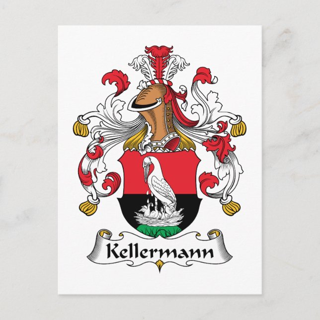 Carte Postale Kellermann Family Crest (Devant)