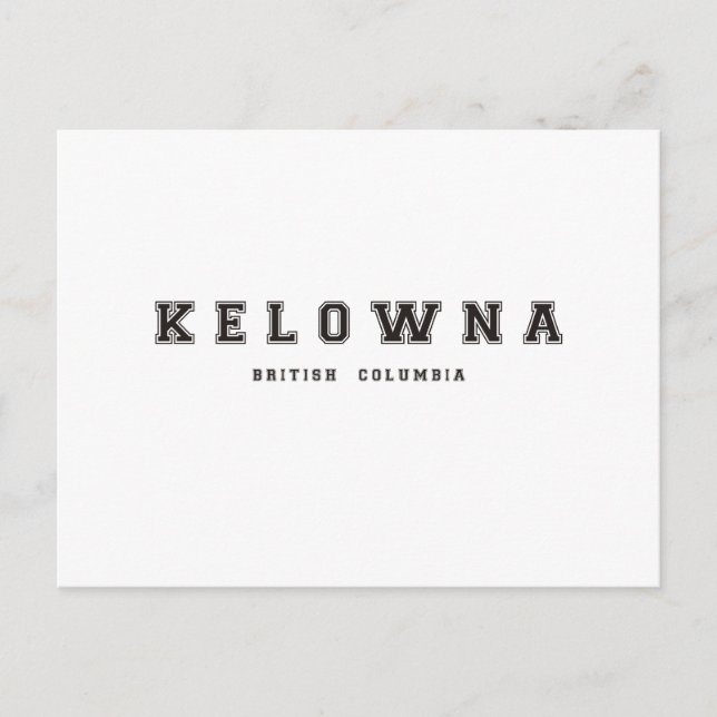 Carte Postale Kelowna Colombie-Britannique (Devant)