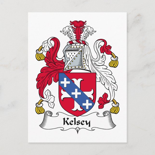 Carte Postale Kelsey Family Crest (Devant)