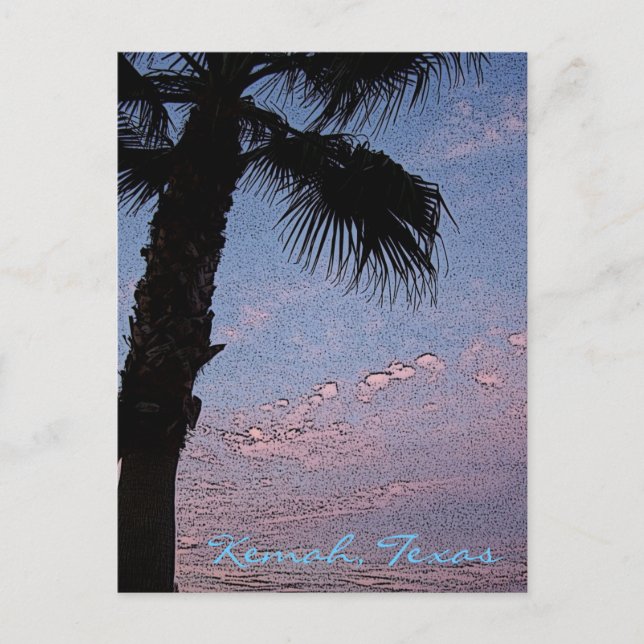 Carte postale Kemah Palm Sunset - customisée (Devant)