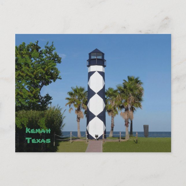 Carte postale Kemah, TX Lighthouse - customisée (Devant)